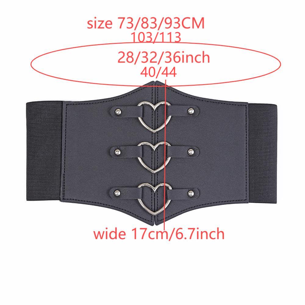 Eén taillecinching, borstcinching, elastisch, brede tailleband, driehoekige gespen ter decoratie, veelzijdig voor dagelijks gebruik, S zwart