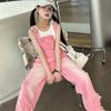 Girls' Overalls Summer Children's Jeans Versatile Mid Size Kids Pants Pocket Splicing Street Style Trousers