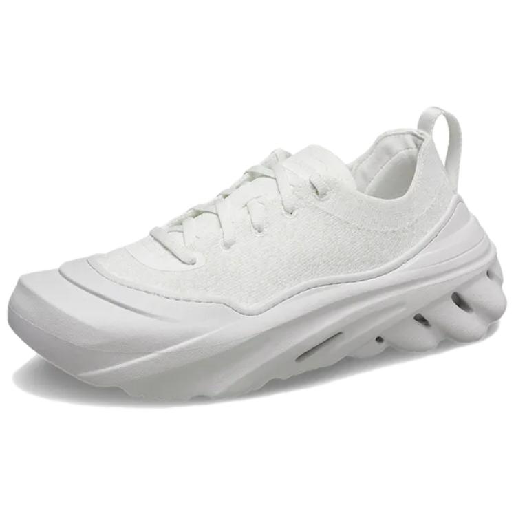 Crocs Echo Round Toe Lace-up Wear-resistant Low-top Lifestyle Casual Shoes Unisex White
