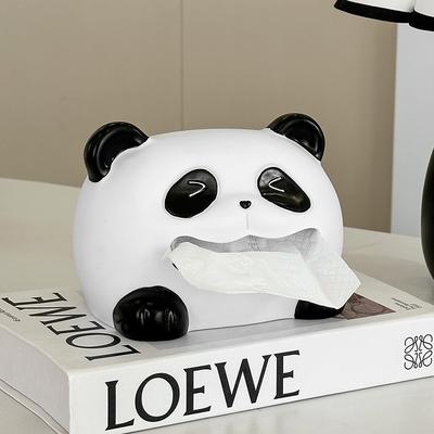Uroczy Kreskówkowy Panda Pudełko na Chusteczki Dekoracja Stolika Kawowego Biurka Urocze Zwierzątko Pudełko na Chusteczki Pudełko na Chusteczki na Stolik Nocny