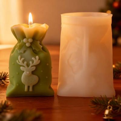 Weihnachtsserie Kerzenform DIY handgemacht Rentier Weihnachtsbaum 3D Geschenktüte Silikonform navidad Geschenk