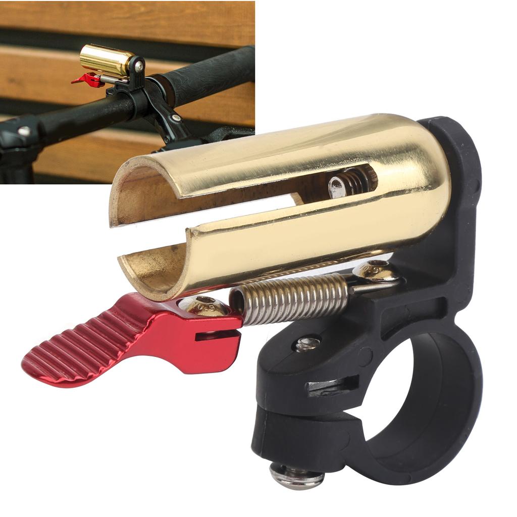 Vintage Bicycle Bell Clear Sound Copper Alloy Mountain Bike Handlebar Horn Cycling AccessoryGold