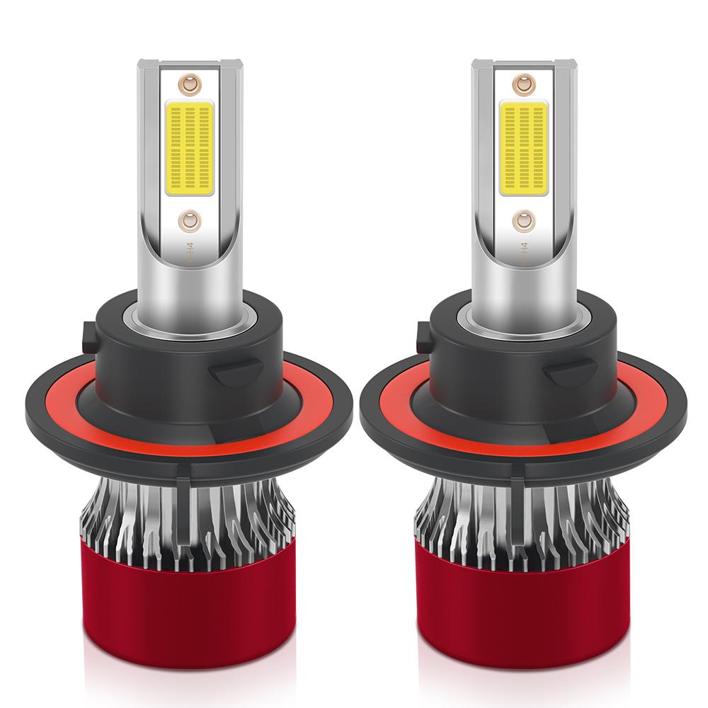 

2Pcs H13 LED Car Headlight bulbs DC12V-24V 30000LM COB Chips With Turbo Fan Mini HeadLamp 6000K White