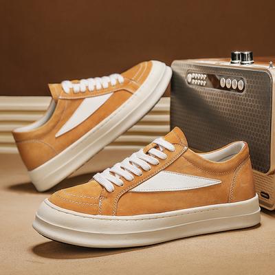 Fashion Men's Low Top Leather Sneakers Outdoor Casual Shoes