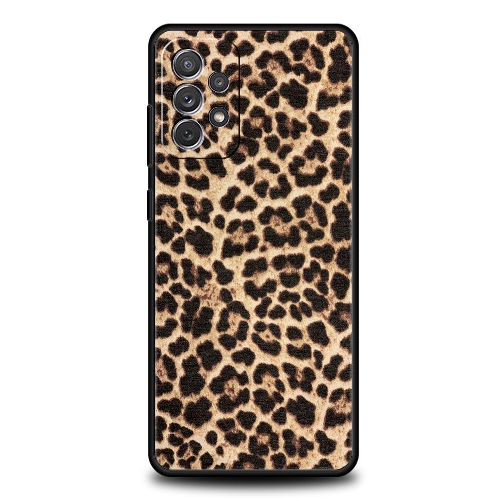 

Phone Case For Samsung A17 A15 A13 A51 A71 A41 A31 A21S A07 A05 A35 A55 A23 A25 A33 A53 A73 5G Cover Sexy Trendy Leopard Print Galaxy A07 4G