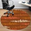 1pc Forest Trees Office Round Area Rug, Indoor Mat Suitable ForOffice, Under Office Chairs Bedroom Living Room Home Decor, D110