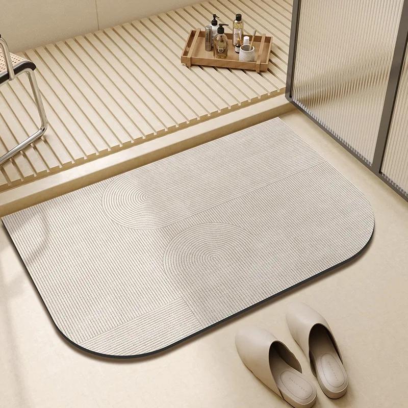 Bathroom Carpet Water-absorbent Toilet Non-slip Floor Mats Soft Diatom Mud Absorbent Doormat Home Decoration Bath Mat