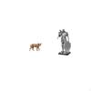 Brass Animal Knight Figurine Creative Resin Statue Collectable Feng Shui Decor Antique Nordic Art
