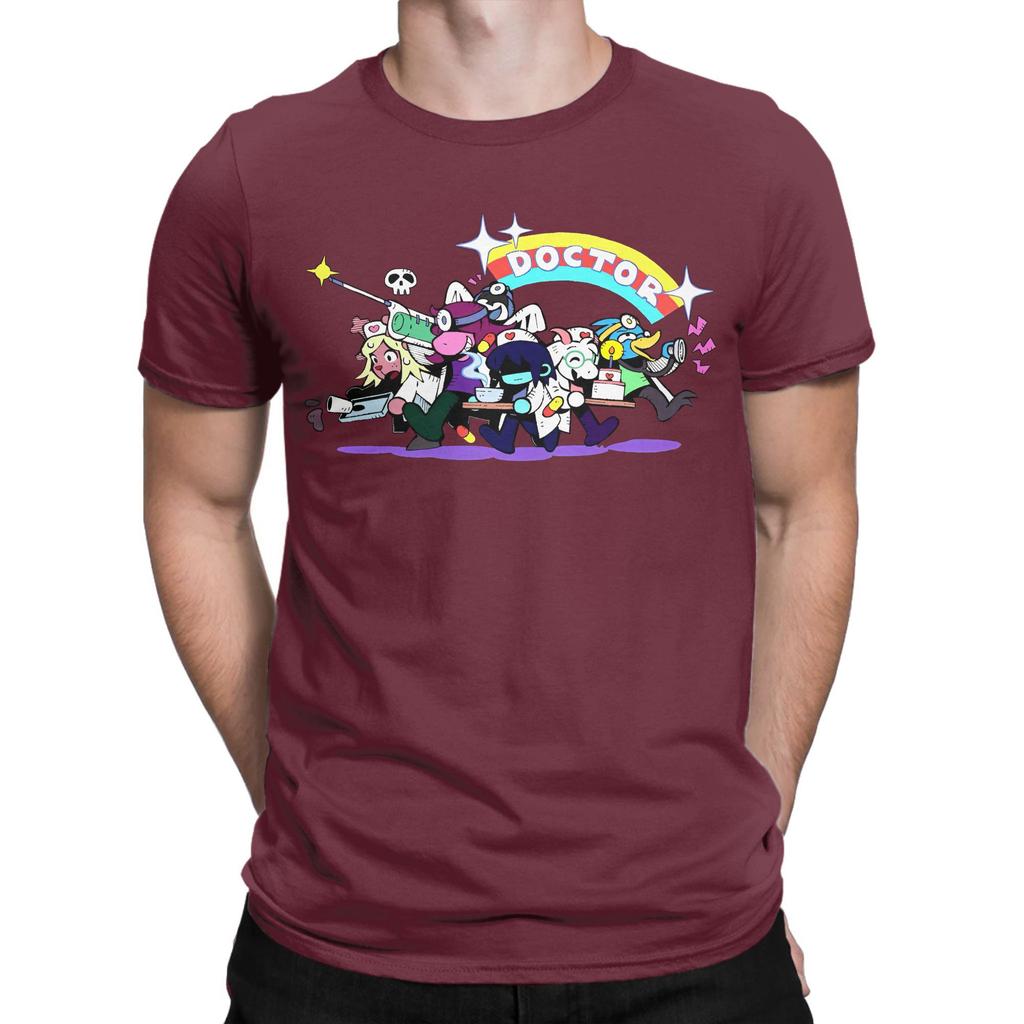 Deltarune Cartoon Mens T Shirts  Cool Tee Shirt Short Sleeve Crew Neck TShirts Pure Cotton Birthday Present Tops