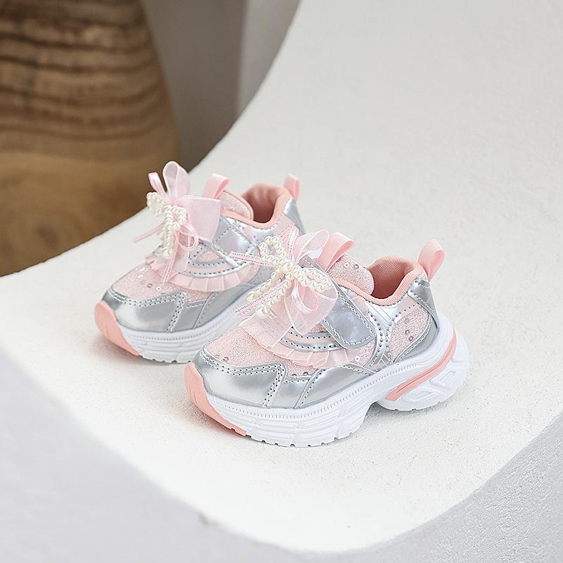 

Children s sports shoes, new spring models, girls running shoes, little girls student shoes, mesh shoes, dad shoes 21Code【Insole Length13.