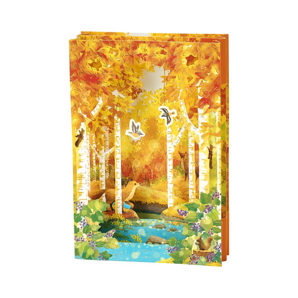 Sanrio Message Forest Paper JAU 502197 Card, Autumn, Animals, & Other, 7-5,