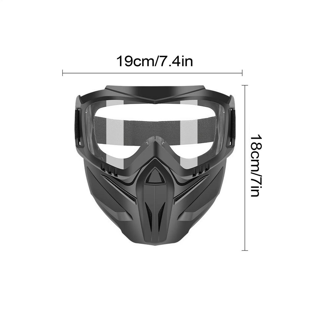 Cycling Motorcycle Mask ATV Goggles with Face Cover Safety Goggles Full Face Motorcycle Helmet Goggles Riding Motocross Glasses