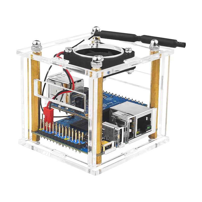 Orange Pi Zero 3 Acrylic Case with Fan & Heatsink - Protective Enclosure