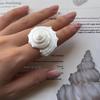Bohemian Thorn Design Ring White Resin Starfish Shell Creative Seaside Jewelry for Women Daily Casual Wear