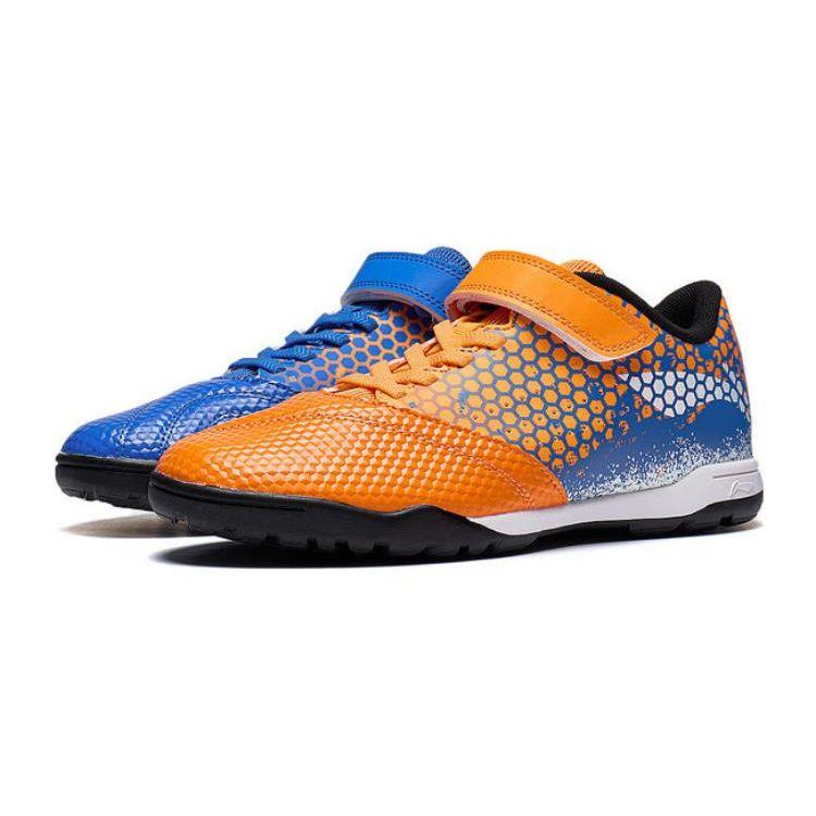 Li Ning Kids Assault Comfortable Versatile Non-Slip Low-Top Soccer Shoes Men Soccer Shoes Orange YKGT008-1