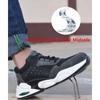 Breathable Safety Shoes for Work Indestructible Shoes for Men Anti Smashing Steel Toe Safety Shoes Anti Puncture Work Sneakers