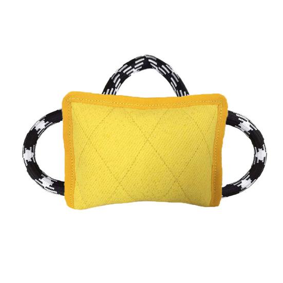 Dog Tug Toy Bite Resistant Exercise Trainings Interactive Play Toys Flax Dog Training