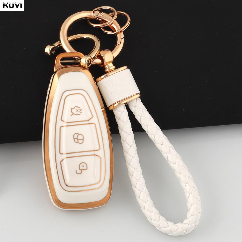 Tpu Car Smart Key Case Cover Shell For Ford Focus 3 4 St Mondeo Mk3 Mk4 Fiesta Fusion Kuga Ecosport Protect Keychain Accessories