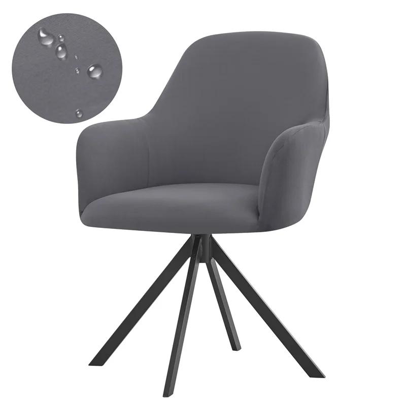 1/4/6pcs Elastic Chair Covers High Arm Dining Chair Protector Solid Color Armchair Slipcovers Furniture Dust Cover Home Decor