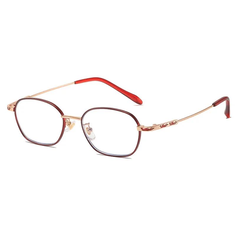 Luxury Designer Metal Frame Reading Glasses Women Men Anti Blue Light Presbyopia Glasses Ultra-light Elegant Far Sight Eyewear