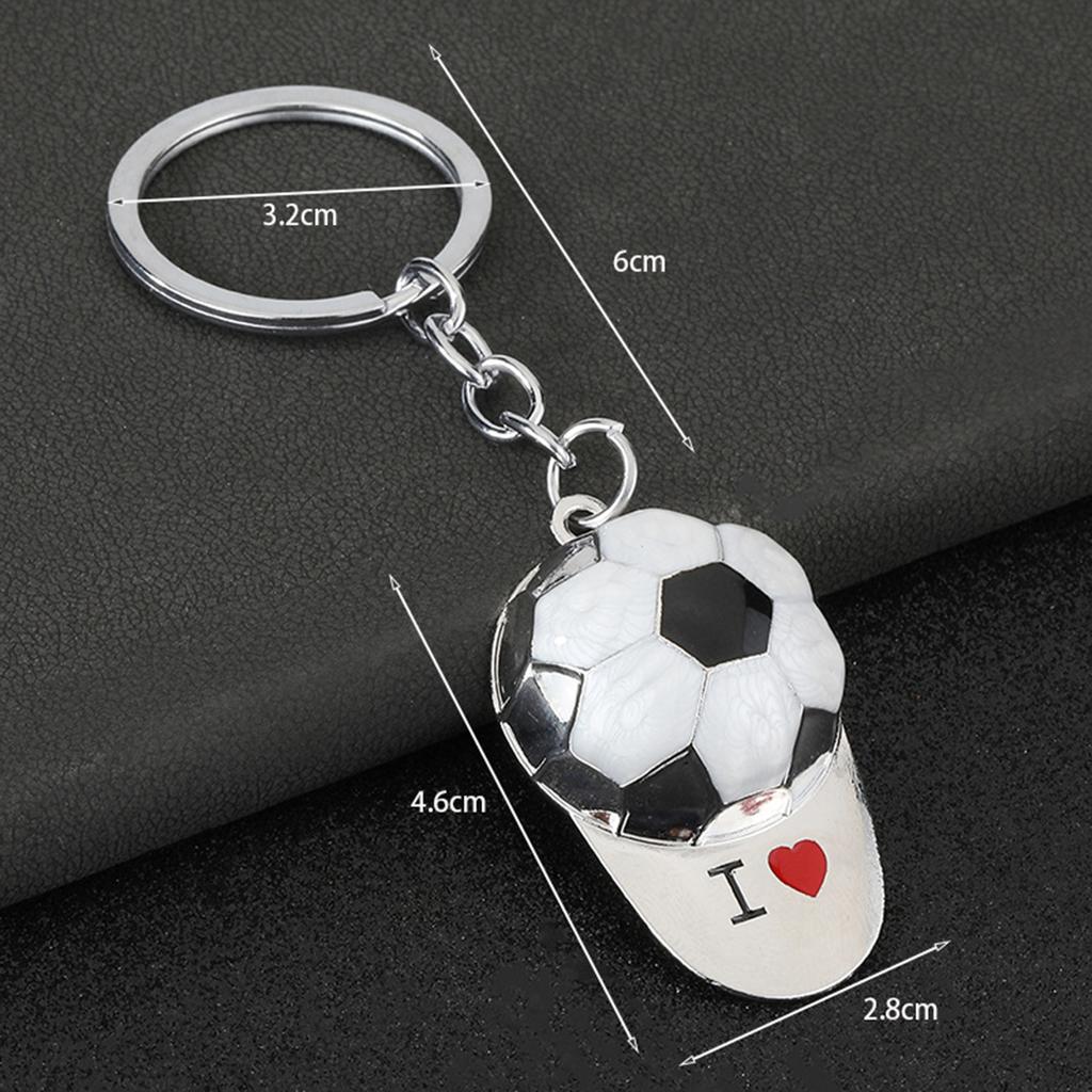 New Model Football Keychain, Colorful Baseball Cap, Alloy Imitation Football Player Keychain, World Cup Bag Pendant, Hanging Piece