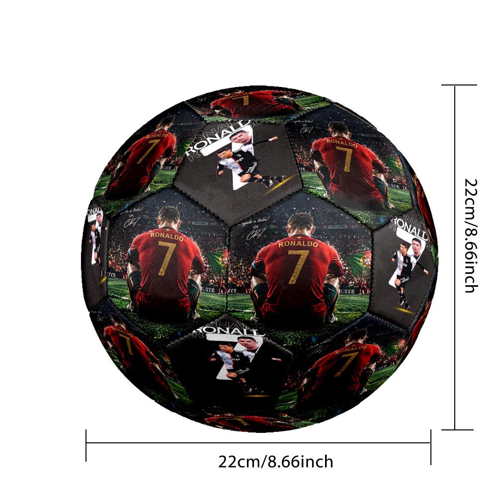 Ronaldo's Cr7 Portugal Legacy Size 5 Soccer Football Machine-Stitched Indoor/Outdoor Training and Matches Perfect Gift for Sports Enthusiasts