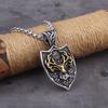 Viking nerezová ocel hlava jelena štít Vegvisir náhrdelník pánský Odin přívěsek šperk s krabičkou