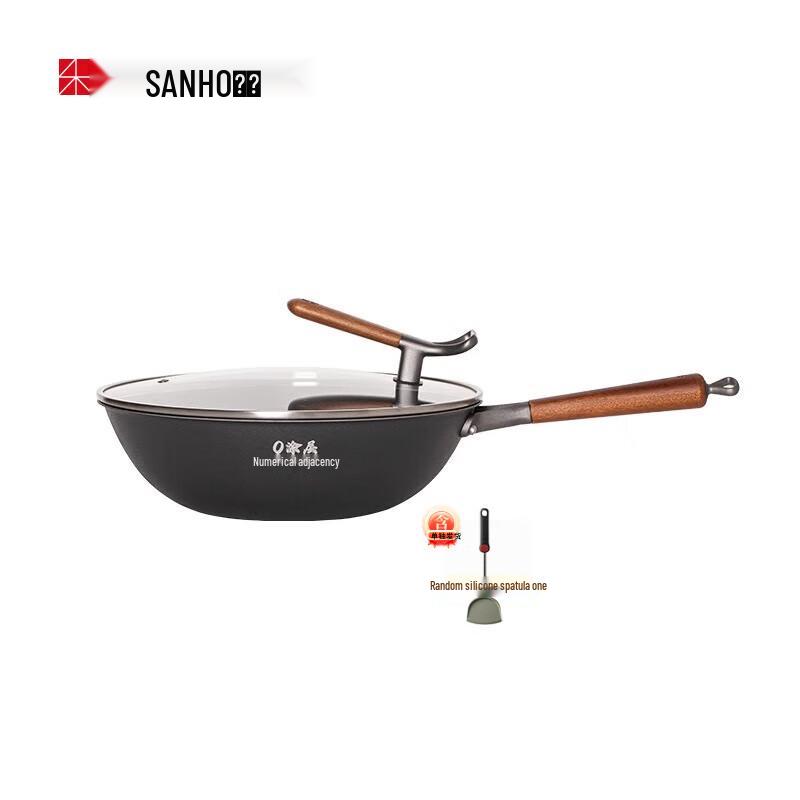 Sanhe 32cm Nitrogen Anti-Rust Non-Stick Iron Wok
