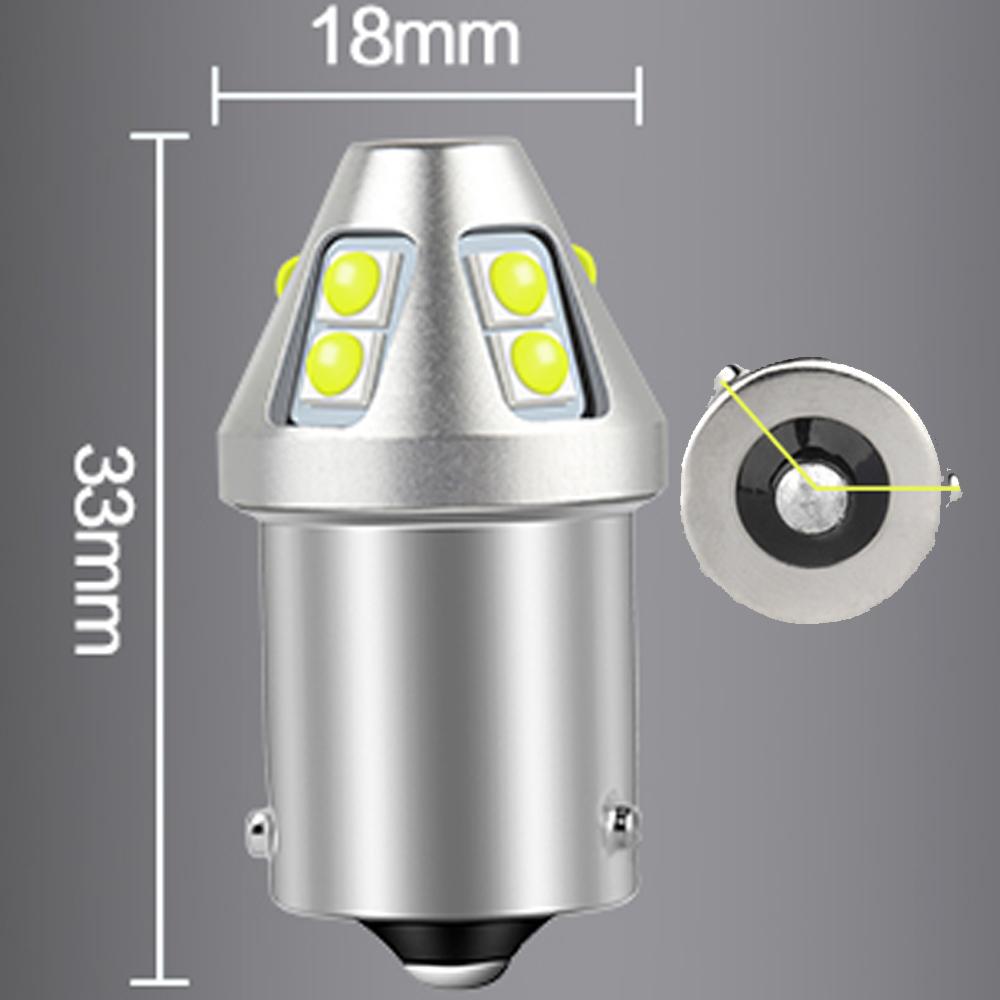 2Pcs R5W R3W R10W S25 1156 BA15S P21W PY21W BAU15S 1157 P21/5W BAY15D LED Bulbs Stop Tail Signal Lamp Rear Fog Light 12V 24V