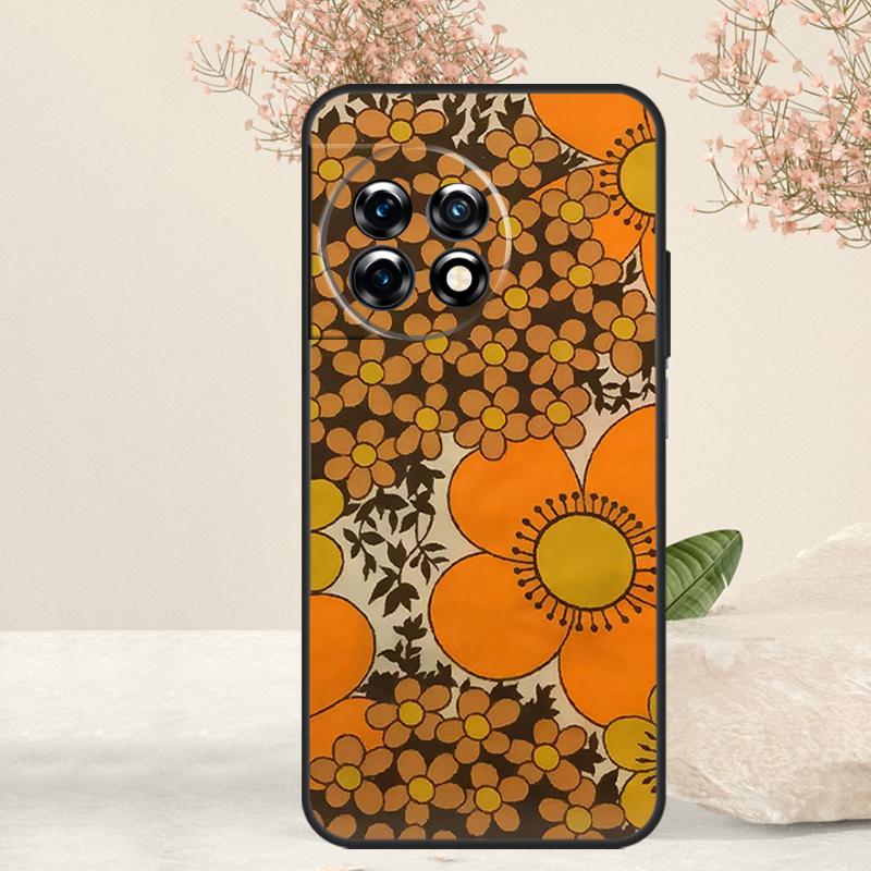 70s hippie Psychedelic floral flowers Case For OnePlus 15R 13R 13T 15 13 12 12R 11 10T 9 10 Pro Nord 5 CE 4 3 Lite N20 N30 Cover