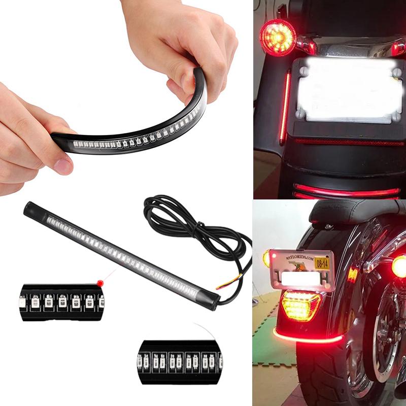 1Pc LED Strip for Brake Light or Motorcycle Turn Signal with 48 LEDs Universal and Flexible