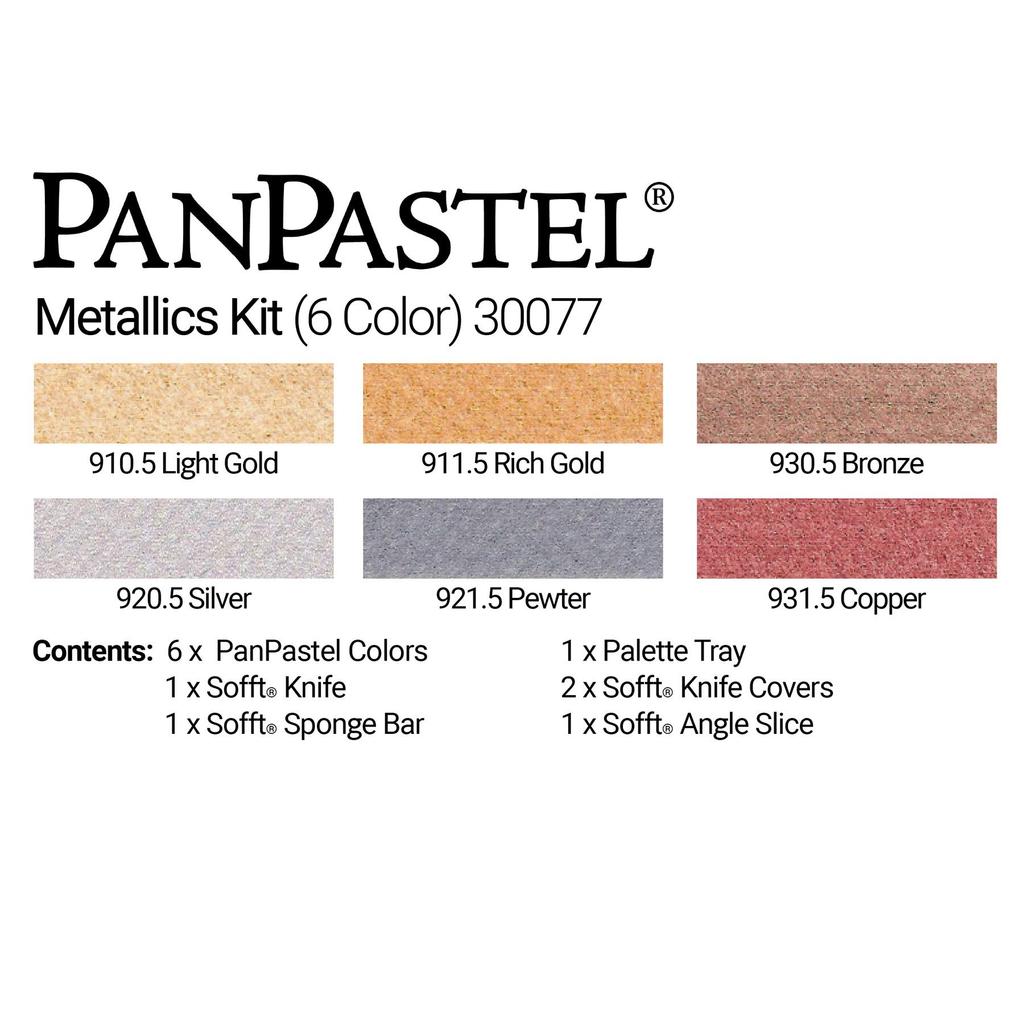 PanPastel 30077 Metaliczny zestaw kolorów 318437 6 kolorów