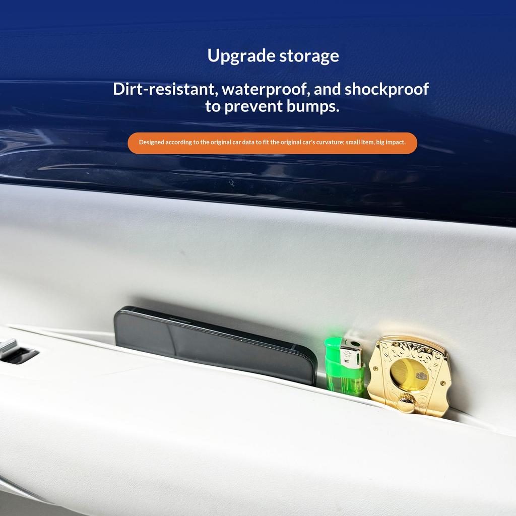 For Geely Galaxy E5/EX5 Car Door Inner Handle Storage Box Silicone Waterproof Pad Storage Pocket Trash Box Protective Mat