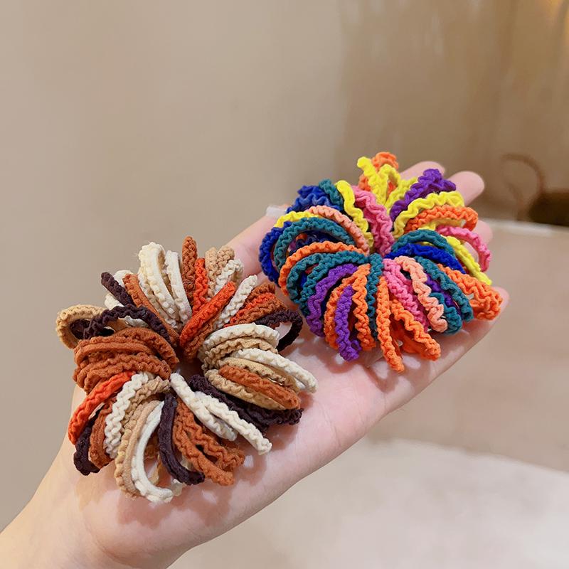 Colorful Kids' Hair Ties: Elastic Lace Scrunchies & Durable Headbands