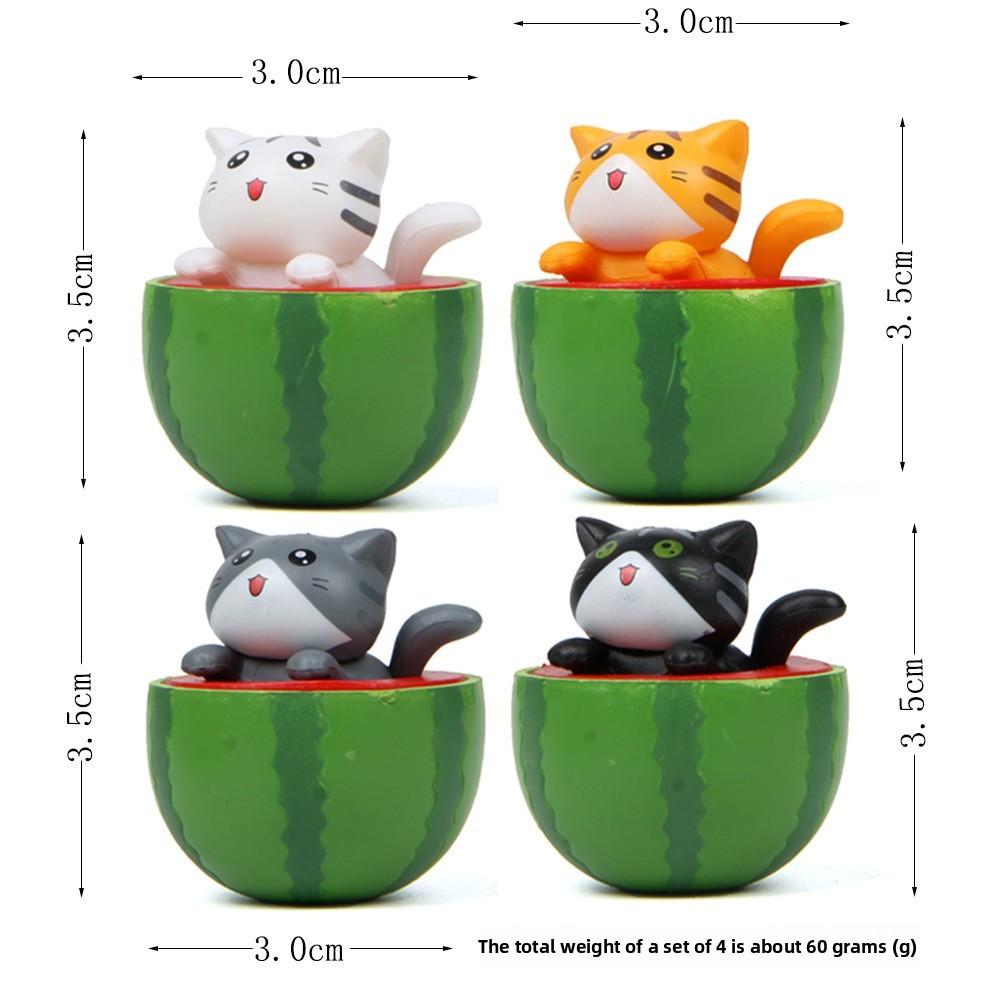

Smiling Cat In Watermelon Micro Landscape Decor With Pvc Craft For Wedding Gifts And Holiday Celebrations Laughing