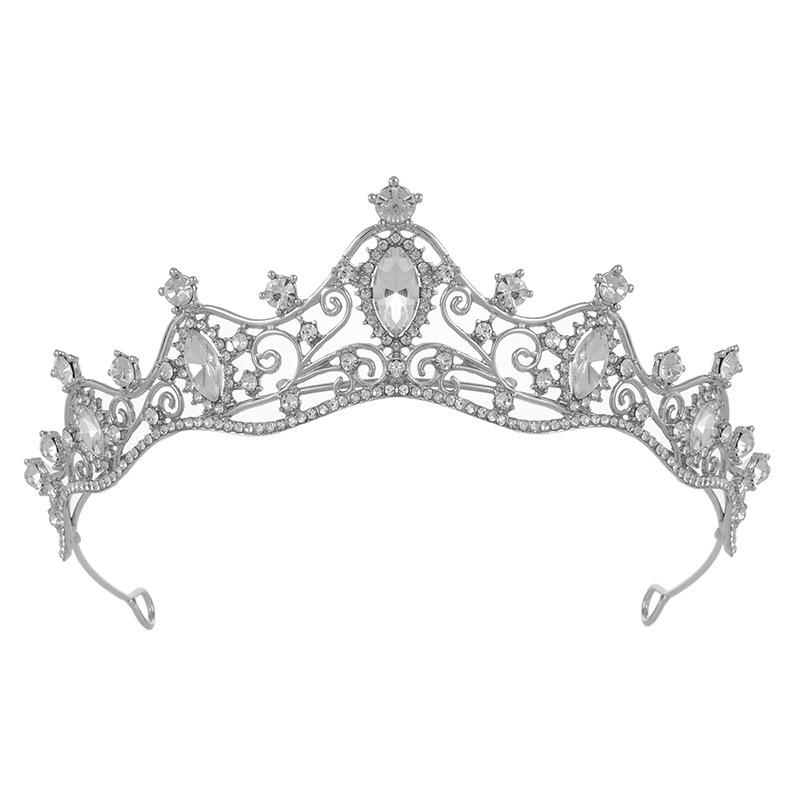 

Свадебная корона, изысканный горный хрусталь, роскошная ретро-корона, повязка на голову, свадебное платье, аксессуары, свадебный головной убор