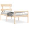 VidaXL Bed Frame with Headboard 90x200 Cm Solid Wood 3195336