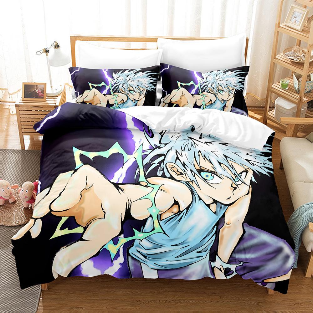 Nwe Hunter X Hunter Bedding Set Single Twin Full Queen King Size Bed Linens Aldult Kids Home Decor Duvet Cover Gift