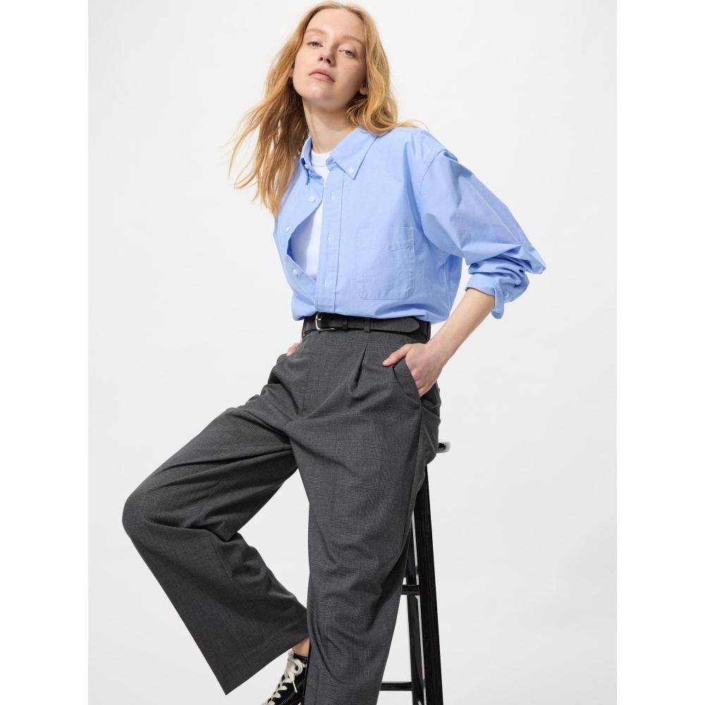 

Uniqlo Японські широкі штани 08 DARK GRAY/S