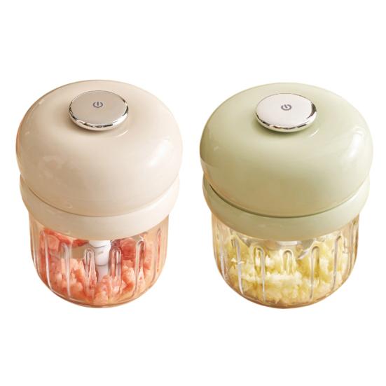 Electric Garlic Chopper Mini Food Processor for Food Meat Veggies 350ml Rechargeable Garlic Grinder for Kitchen