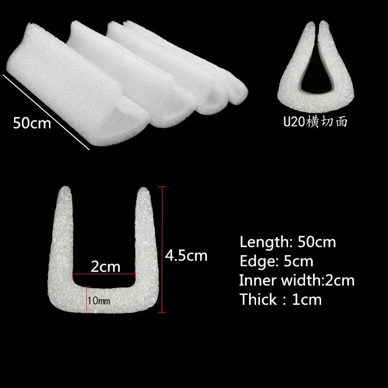 U-Form Perlschaum Schutzecke Tür Fenster Bilderrahmen Gerade Stange Kante Ecke Kollisionsschutz Hülle Weißer Kunststoff Schaumstoff