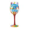 Enesco Lolita Wine Glass "YOU'RE THE BEST" 6008461