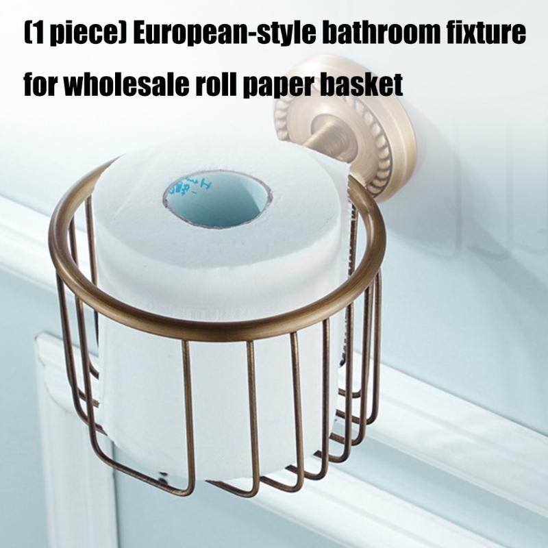 Wall Mounted Toilet Paper Dispenser Traditional Appearance Tissue Holders Simple Tool Without Assembly Bathroom Accessory