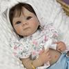 BZDOLL 19 Inch 48CM Corp Complet Vinil Păpușă Reborn Fetiță Jucărie Pentru Copil Handmade Modă Cadou de Ziua de Naștere Pentru Copii Baie Jucărie Casă de Joacă Păpuși de Colecție