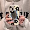 Luxury Make UP Mirror Phone Case For iPhone 16 Pro Max 11 13 14 15 12 16 Plus XR X XS 16promax 15promax Flower Back Covers Funda