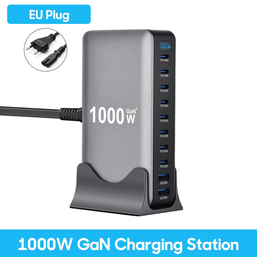 800W GaN lādētājs USB C ātrais