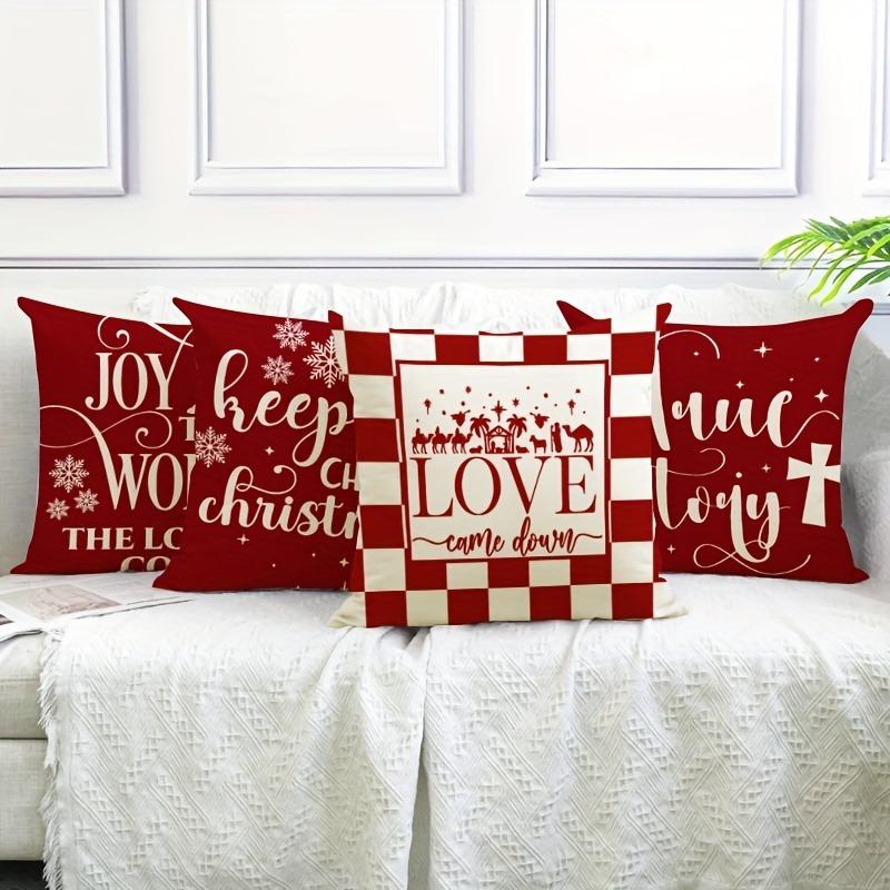 Christmas decoration pillowcase Merry Christmas New Year gift home room soft and comfortable pillow cover Sofa cushion cover