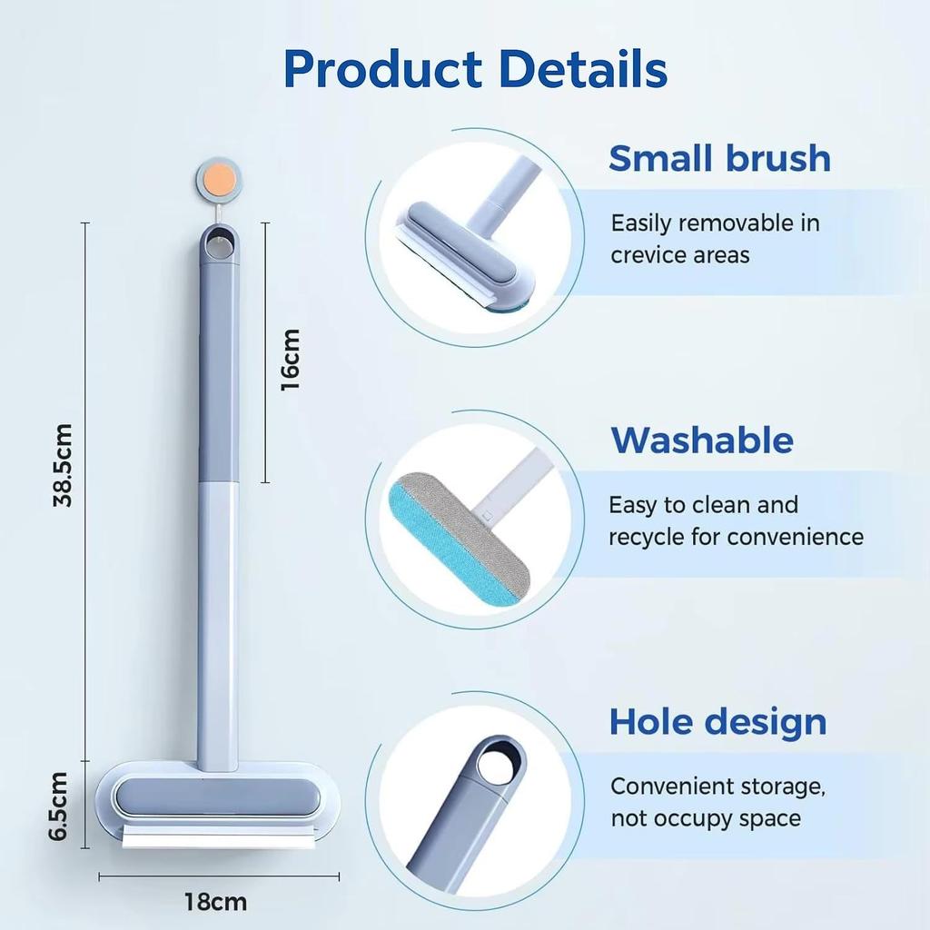 Reusable Pet Hair Remover for Carpet Furniture & Car Lint Roller Tool for Dog & Cat Hair 4-in-1 Multifunctional Washable Cleaning Brush