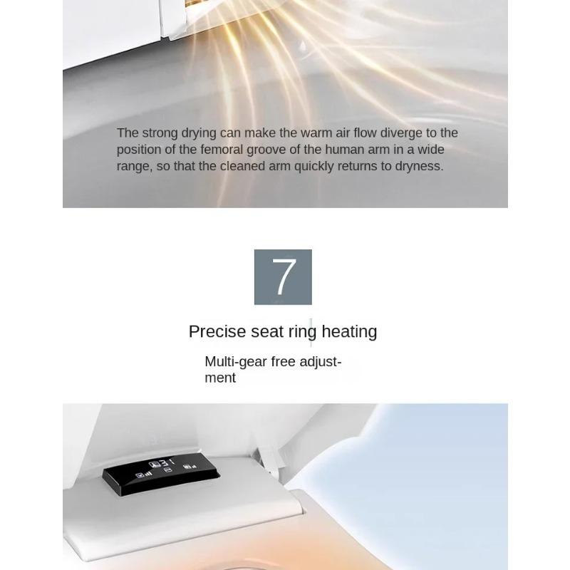 Smart Automatic Bidet Toilet Seat with Heating Function - Universal Fit for U-Shaped & D-Shaped Toilets