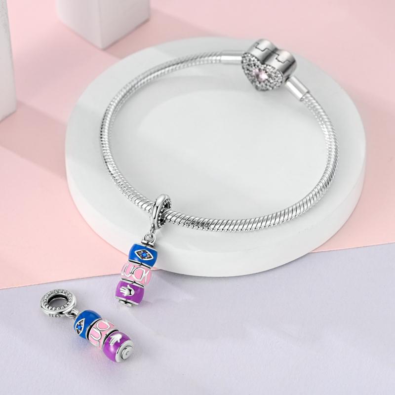 Eye And Palm Lucky Bead Pendant Copper Original Beads Fit Original Charms Bracelet Bead Jewelry Gifts For Women